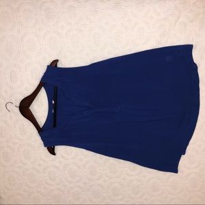 LILLY PULITZER 100% SILK BLUE SHIRT XL